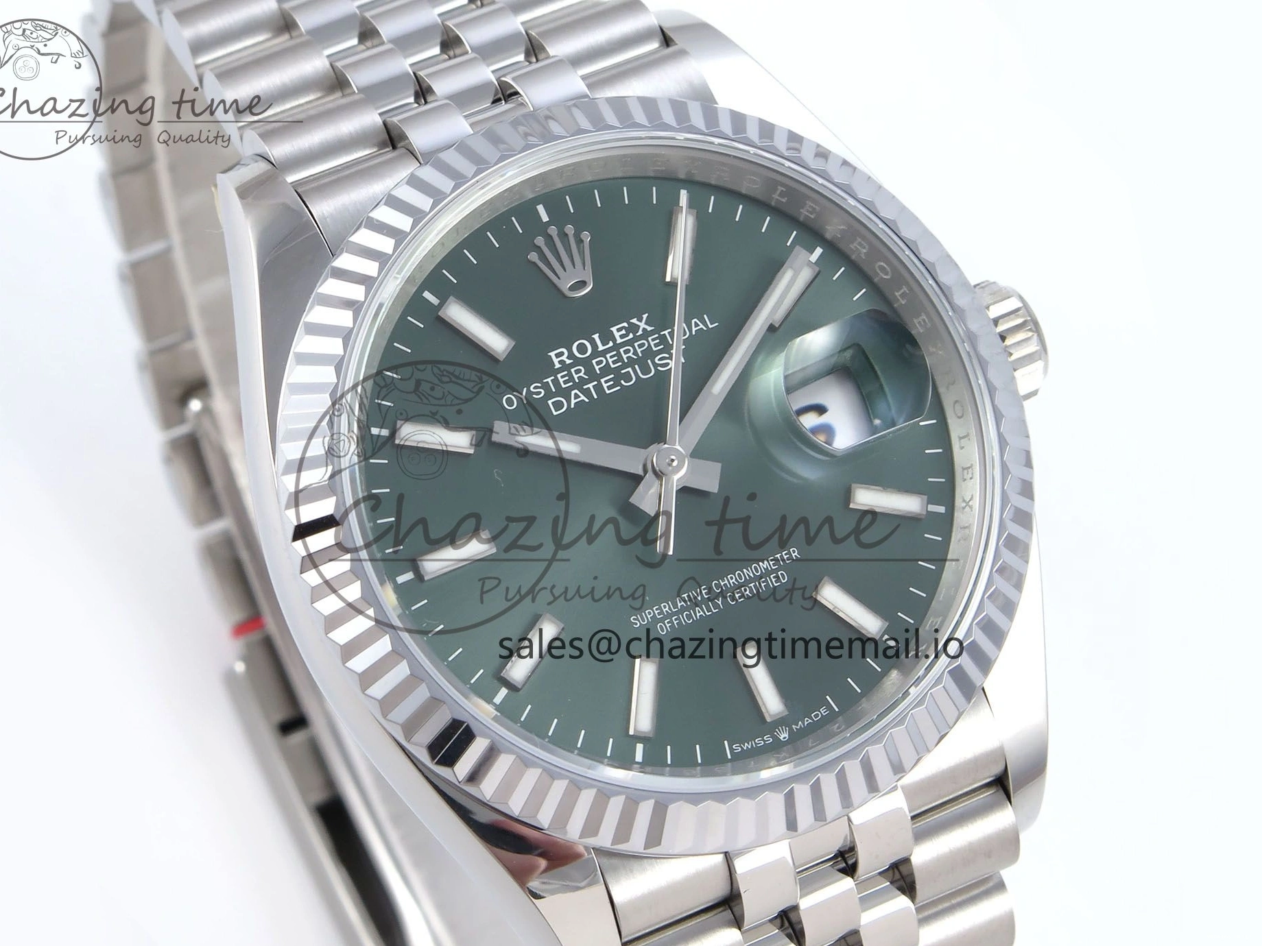 0503 DateJust 36 126234 QF+ 1:1 Best Edition 904L Steel Green Stick Dial on SS Jubilee Bracelet VR Soft 925
